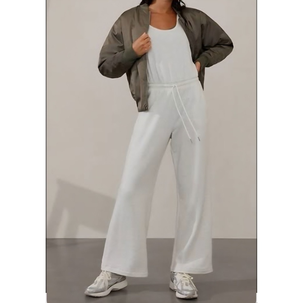 Athleta Women's Coaster Luxe Jumpsuit  Size S Fog Grey Heather Travel  Vacation